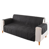 130X195cm Seater Pet Sofa Protector Cover Quilted Couch Covers Lounge Slipcover - Black