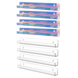 Acrylic Wall Shelves Set 4PCS Floating Display Storage Racks Clear for Home Use - Transparent