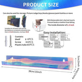 Acrylic Wall Shelves Set 4PCS Floating Display Storage Racks Clear for Home Use - Transparent