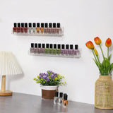 Acrylic Wall Shelves Set 4PCS Floating Display Storage Racks Clear for Home Use - Transparent