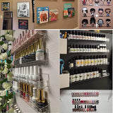 Acrylic Wall Shelves Set 4PCS Floating Display Storage Racks Clear for Home Use - Transparent