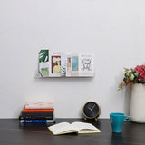 Acrylic Wall Shelves Set 4PCS Floating Display Storage Racks Clear for Home Use - Transparent