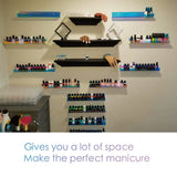 Acrylic Wall Shelves Set 4PCS Floating Display Storage Racks Clear for Home Use - Transparent