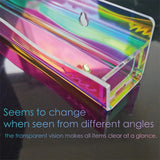 Acrylic Wall Shelves Set 4PCS Floating Display Storage Racks Clear for Home Use - Transparent