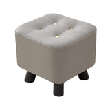 Small Stool Household Sofa Stool Shoes Changing Low Seat for Bedroom and Living - Green