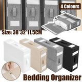 Fabric Storage Box Set Bedding Organizer Closet Blanket Quilt Storage Containers - Black