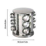 Stainless Steel Rotating Spice Rack Organizer Kitchen Seasoning Jar Holder Use