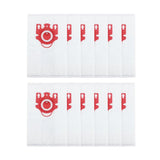 12x Vacuum Cleaner Bags for Miele 3D GN Complete C2 C3 S2 S5 S8 S5211 Models - Red