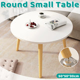 Round Coffee Table Low Side Table Modern Living Room Bedroom Accent Furniture