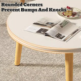 Round Coffee Table Low Side Table Modern Living Room Bedroom Accent Furniture