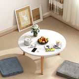Round Coffee Table Low Side Table Modern Living Room Bedroom Accent Furniture