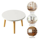 Round Coffee Table Low Side Table Modern Living Room Bedroom Accent Furniture
