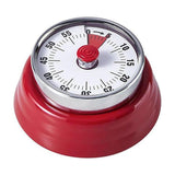 60 Minutes Visual Analog Timer Countdown Clock Time Management Kitchen Tool - Red
