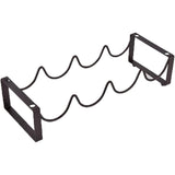 Iron Wine Rack Bottle Holder Metal Display Stand Tabletop Decorative Storage - Brown
