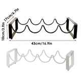 Iron Wine Rack Bottle Holder Metal Display Stand Tabletop Decorative Storage - White