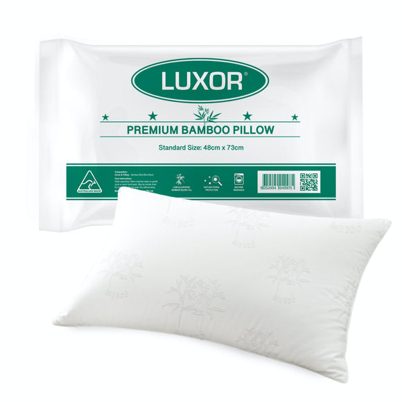 NNEDSZ Luxor Made Bamboo Cooling Pillow Standard Size Single Pack