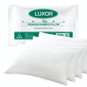 NNEDSZ Luxor Made Bamboo Cooling Pillow Standard Size Four Pack