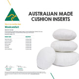 NNEDSZ Luxor Four Pack 40cm Aus Made Round Hotel Cushion Inserts Premium Memory Resistant Filling