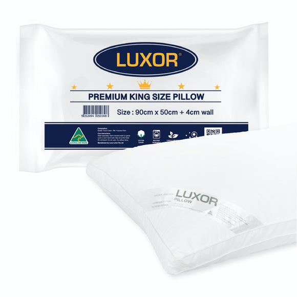 NNEDSZ Luxor Made Hotel King Size Pillow with 4cm Wall Single Pack