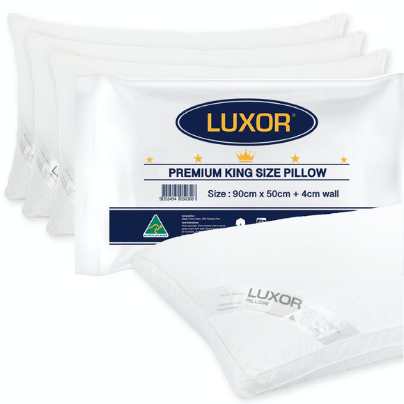 NNEDSZ Luxor Made Hotel King Size Pillow with 4cm Wall Four Pack