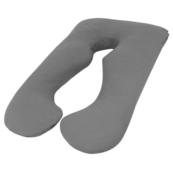 NNEDSZ Maternity Pregnancy Nursing Sleeping Body Pillow Pillowcase Included Grey