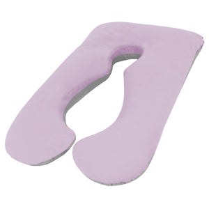NNEDSZ Maternity Pregnancy Nursing Sleeping Body Pillow Pillowcase Included Lilac x Grey