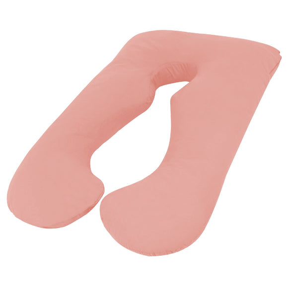 NNEDSZ Maternity Pregnancy Nursing Sleeping Body Pillow Pillowcase Included Light Pink