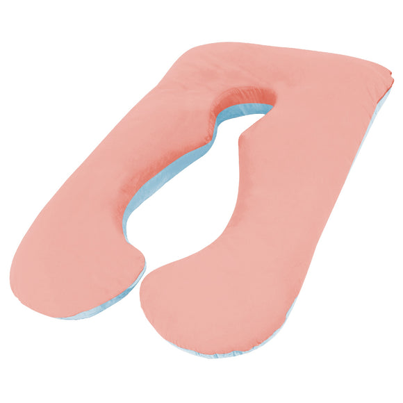 NNEDSZ Maternity Pregnancy Nursing Sleeping Body Pillow Pillowcase Included Light Pink x Sky