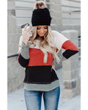 NNEDSZ Exchange Colorblock Splicing Stripes Top - S