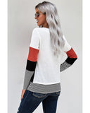 NNEDSZ Exchange Colorblock Splicing Stripes Top - S