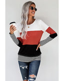 NNEDSZ Exchange Colorblock Splicing Stripes Top - S