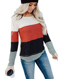 NNEDSZ Exchange Colorblock Splicing Stripes Top - S