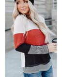 NNEDSZ Exchange Colorblock Splicing Stripes Top - XL
