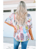 NNEDSZ Exchange Watercolor Mixed Print Loose Top - S