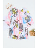 NNEDSZ Exchange Watercolor Mixed Print Loose Top - S