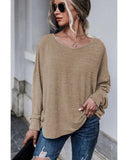 NNEDSZ Exchange Tie Plunging Back Dolman Sleeve Oversize Top - 2XL