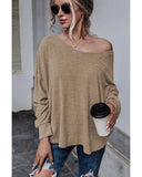 NNEDSZ Exchange Tie Plunging Back Dolman Sleeve Oversize Top - 2XL