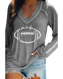 NNEDSZ Exchange Game Day Soccer Graphic Print Long Sleeve Top - M