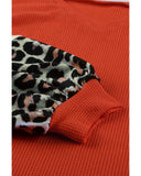 NNEDSZ Exchange Leopard Stripe Lantern Sleeve Top - 2XL
