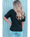 NNEDSZ Exchange Grommet Detail Waffle Textured Top - L