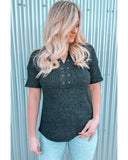 NNEDSZ Exchange Grommet Detail Waffle Textured Top - M