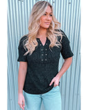 NNEDSZ Exchange Grommet Detail Waffle Textured Top - M