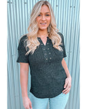 NNEDSZ Exchange Grommet Detail Waffle Textured Top - S