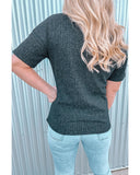 NNEDSZ Exchange Grommet Detail Waffle Textured Top - S