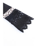 NNEDSZ Exchange Leopard Splicing Buttoned Knit Top - L