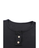 NNEDSZ Exchange Leopard Splicing Buttoned Knit Top - M