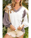 NNEDSZ Exchange Colorblock Patchwork Knit Top - L