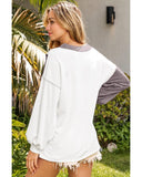NNEDSZ Exchange Colorblock Patchwork Knit Top - L