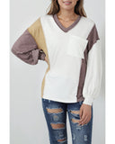 NNEDSZ Exchange Colorblock Patchwork Knit Top - L