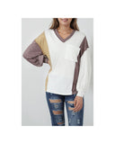 NNEDSZ Exchange Colorblock Patchwork Knit Top - L